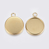 304 Stainless Steel Pendant Cabochon Settings X-STAS-F160-46G-03-2