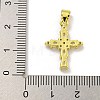 Rack Plating Brass Micro Pave Cubic Zirconia Pendants KK-C074-32G-02-3