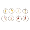 Brass Micro Pave Cubic Zirconia Stud Earrings EJEW-G471-04P-4