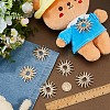 6Pcs Zinc Alloy Buttons BUTT-FH0001-042-4