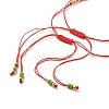 Adjustable Evil Eye Braided Bead Bracelets Set BJEW-JB07523-5