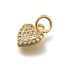 Brass Micro Pave Cubic Zirconia Pendants KK-C090-42G-02-2