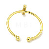 Rack Plating Brass Open Cuff Rings for Women RJEW-F162-02G-I-3