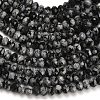 Natural Snowflake Obsidian Beads Strands G-Z111-A21-4