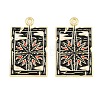 Alloy with Black Enamel Pendants AL-CBA2919-02G-08-1