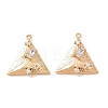 Brass Micro Pave Clear Cubic Zirconia Pendants CU-CBAD58F-05G-1