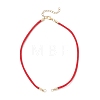 3Pcs 3 Colors 3MM Round Nylon Twisted Cord Necklace Making AJEW-JB01469-3