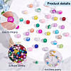   875Pcs 35 Colors Spray Painted Transparent Crackle Glass Beads CCG-PH0001-09-4