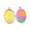 Ion Plating(IP) 304 Stainless Steel Pendant Cabochon Settings STAS-H378-06MC-2