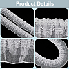 5 Yards Polyester Pleated Flower Lace Trim OCOR-GF0003-89A-6