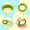 24Pcs 12 Colors Spray Painted Eco-Friendly Alloy Spring Gate Rings FIND-PH0003-35-7