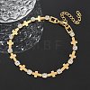 304 Stainless Steel Rhinestone Cup Chain Bracelets for Women BJEW-F488-26E-G-1