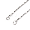 0.9MM Brass Box Chain Necklace Making NJEW-D302-77P-2