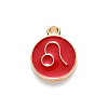 Alloy Enamel Pendants X-ENAM-S124-01B-07G-2