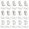 60Pcs 3 Style 304 Stainless Steel Clip-on Earring Findings FIND-DC0001-02-1