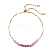 Adjustable 304 Stainless Steel Cable Chain Slider Bracelets BJEW-JB13089-02-2