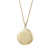 Brass Locket Pendant Necklaces NJEW-JN05906-4