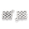 Tibetan Style Alloy Chinese Knot Pendants TIBEP-872-AS-RS-2