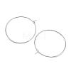 Silver Color Plated Brass Earring Hoops X-EC067-3S-2