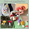 18Pcs 9 Colors Mushroom Handmade Wool Felt Ornament Accessories DIY-PH0036-27-5