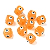 Resin Evil Eye European Beads RESI-A021-19-1