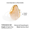 304 Stainless Steel Resin Cuff Open Ring for Women OM2986-1-1