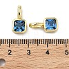 Brass Micro Pave Cubic Zirconia Charms KK-G555-21G-12-3
