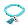 Handmade Polymer Clay Heishi Beads Stretch Bracelets BJEW-JB04251-M-2