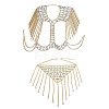 Clear AB Acrylic & Alloy Tassel Sexy Suit Jewelry Night Shop Shoulder Body Chains for Women WG261D8-01-3