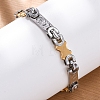 201 Stainless Steel Link  Chain Bracelets BJEW-B078-156GP-4