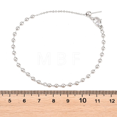 3MM Brass Ball Chain Bracelet Making KK-D238-03P-02-1