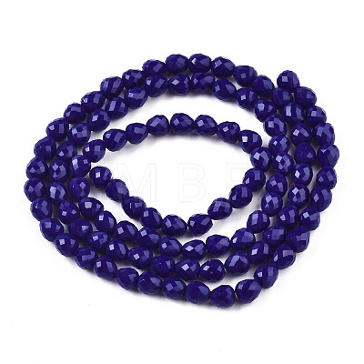Opaque Solid Color Glass Beads Strands GLAA-N045-002-A01-1