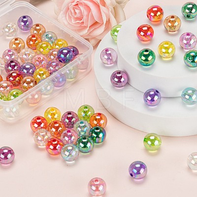 72Pcs 12 Colors Transparent Acrylic Beads MACR-LS0001-02-1