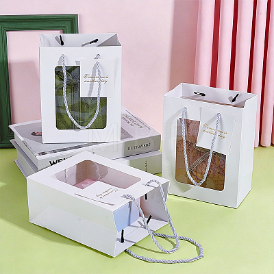 Rectangle Paper Gift Bags LS-ABAG-WH0040-57-1