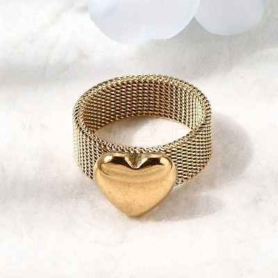 304 Stainless Steel Finger Rings for Women RJEW-K258-11G-1