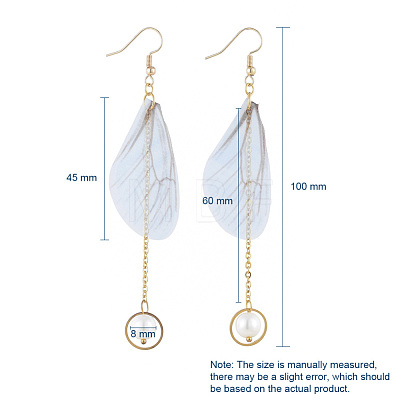Glass Pearl Dangle Earrings EJEW-JE03992-M-1