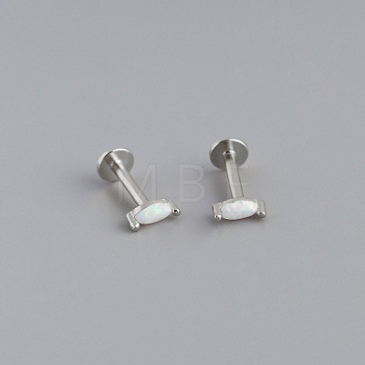 925 Sterling Silver with Synthetic Opal Cartilage Earrings FS-WG3DFDB-01-1