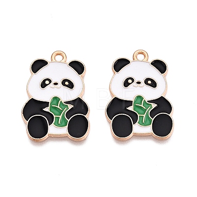 Panda Theme Alloy Enamel Pendants ENAM-T020-34E-1