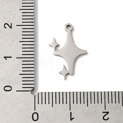 Non-Tarnish 5Pcs 201 Stainless Steel Pendants STAS-Z068-04P-1