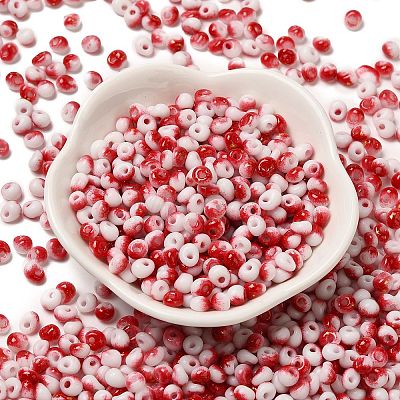 Baking Paint Glass Seed Beads SEED-F006-01A-06-1