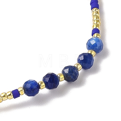 Gemstone Braided Bead Bracelets BJEW-C061-07-1