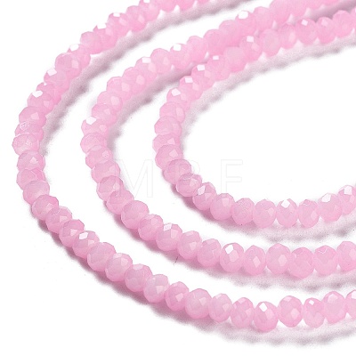 Baking Painted Imitation Jade Glass Bead Strands DGLA-A034-J4MM-A26-1