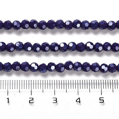 Electroplate Opaque Glass Beads Strands EGLA-A035-P4mm-A09-1