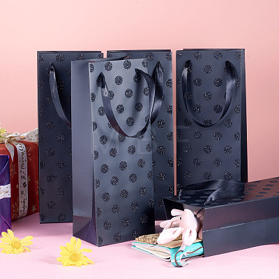 Paper Wave Point Glitter Powder Carry Storage Tote Bags ABAG-TAC0035-15A-1