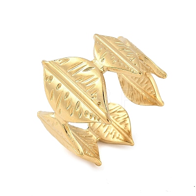304 Stainless Steel Open Cuff Rings for Women RJEW-U060-01H-G-1