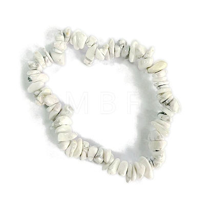 Natural Howlite Stretch Bracelets PW-WG56138-40-1