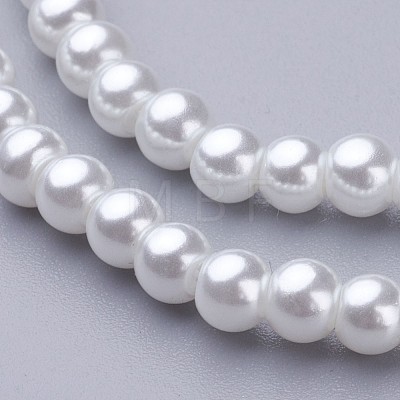 Glass Pearl Beads Strands HY-4D-B01-1