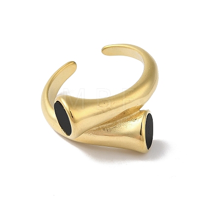 Shell Open Cuff Ring for Women RJEW-C091-03G-02-1