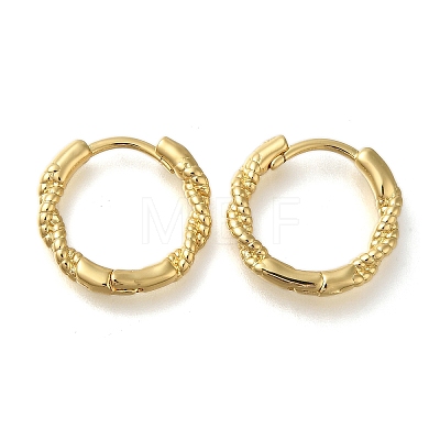 Rack Plating Twist Brass Hoop Earrings EJEW-H143-21G-1