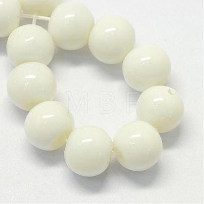 Baking Painted Glass Round Bead Strands DGLA-Q020-6mm-01-1